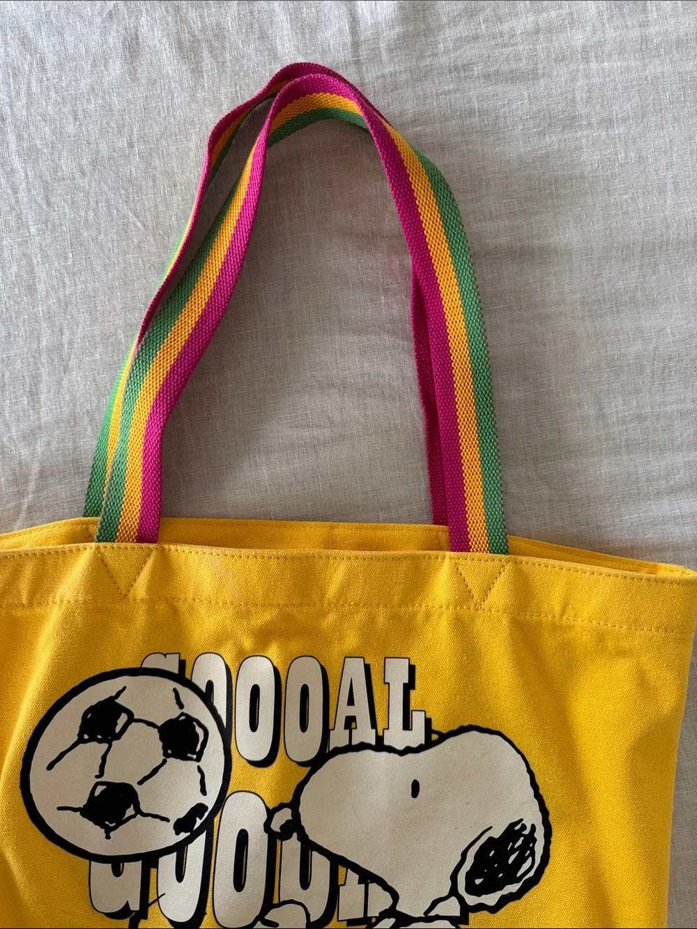 Levi's x Peanuts Snoopy Sport Goal Tote Bag Yellow Rare 2019 Capsule Collab